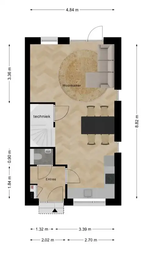 De Bies   Hoekwoning begane grond